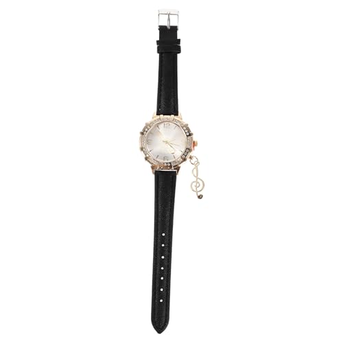 WOFASHPURET Damen Armbanduhr Mit Glitzerstein Elegante Freizeit-Uhr Für Mädchen Metall-Armbanduhr Leicht Stilvoll Und Komfortabel Für Täglichen Gebrauch Oder Besondere Anlässe Schwarze von WOFASHPURET