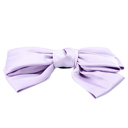 WOFASHPURET Haarspange Mit Schleife Satin Violett Für Damen Und Mädchen Haarschmuck Für Hochzeiten Und Partys Haarschleifenclip Modisches Haardekor von WOFASHPURET