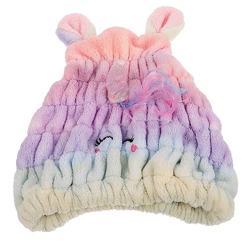 WOFASHPURET Haar Handtuch Wrap Absorbierende Duschhaube Für Frauen Weiche Fleece Haartrockenkappe Für Haartypen Und Längen Schnelles Trocknen Nach Dem Duschen von WOFASHPURET