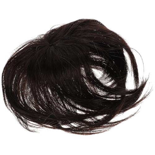 WOFASHPURET Haar Topper Haarteil Für Damen Gerades Wiglet Mit Unsichtbarem Clip Lang Tiefbraun Zur Abdeckung Von Dünner Werdendem Haar Weich Und Atmungsaktiv Einfach von WOFASHPURET