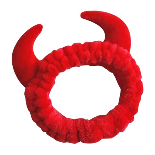 Haarband Stirnband hair-band hair band hair ties hairband Hautpflege-Stirnband für Frauen Stirnband aus Korallenvlies Krawatte Haarschmuck Kopfbedeckung Tier Fräulein Hörner Plüsch von WOFASHPURET