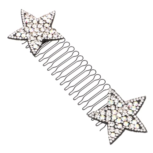 WOFASHPURET Haarkamm Stern Haarklammer Weiß Haarschmuck für Frauen und Mädchen Unsichtbarer Haarfixierer sanfter Griff für Alltag Make up Spa und Besondere Anlässe Leicht und Tragbar von WOFASHPURET