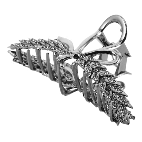 WOFASHPURET Haarklammer Aus Metall Mit Weizenform Für Damen Dicke Rutschfeste Haarspange in Schwarz Stabiler Halt Für Kurzes Haar Vielseitig Einsetzbar Für Alltag Und Besondere Anlässe von WOFASHPURET