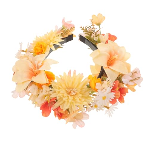 WOFASHPURET Haarnadel-stirnband Blumenhaarkranz Blumengirlanden-stirnband Blumenkrone Prinzessinnen-stirnband Hochzeits-haargirlande Hochzeit Blumengirlande Plastik Reisen Suite Die Blumen von WOFASHPURET