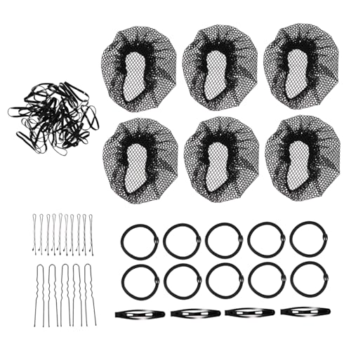 WOFASHPURET Haarnetz Teilig mit Elastischem Mesh Unsichtbarem Haarnetz und Haargummis Feines Atmungsaktives Material Elastisch und Langlebig als Haarknoten Accessoires für Damen von WOFASHPURET