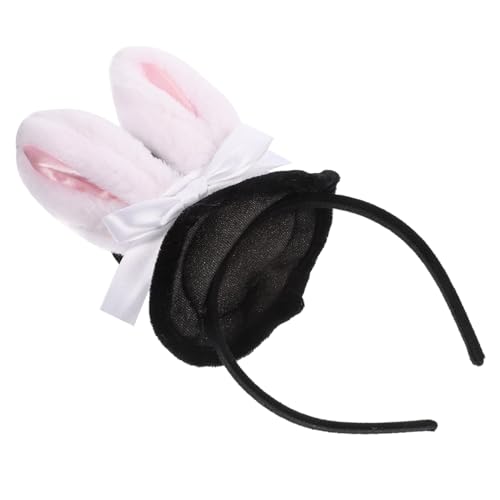 WOFASHPURET Haarreif Mit Hasenohren Aus Hochwertigen Materialien Stirnband Für Cosplay Party-kopfbedeckung Osterhasenohren-design Einfarbig von WOFASHPURET