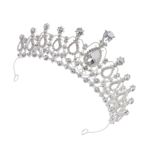 WOFASHPURET Haarreif mit Funkelnden Strasssteinen Leichter Komfortabler Blumenmädchen Haarschmuck Silberne Kristallkrone für Geburtstag Hochzeit und Fotoshooting Accessoire für Mädchen von WOFASHPURET