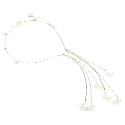 WOFASHPURET Perlenstirnbänder Für Damen Mit Schmetterling-verzierung Stirnbänder Für Teenager-mädchen Dekoratives Haarband Für Verschiedene Anlässe von WOFASHPURET