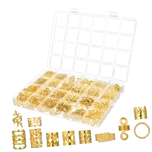 WOFASHPURET Haarperlen Für Zöpfe Metall-haarmanschette Haarschmuck Haarringe Haaranhänger Zum Flechten Haarmanschetten Für Zöpfe Haarspangen Zopfzubehör von WOFASHPURET