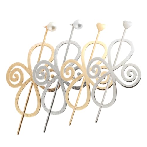 WOFASHPURET 4sätze Haarstab-clip Mit Haarspange Für Damen Haarknoten-accessoires Aus Haarspangen Für Dickes Haar Haar-accessoires Für Hochzeit Und Party von WOFASHPURET