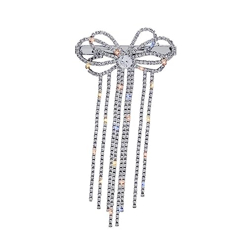 WOFASHPURET Schleife Haarspange Mit Quaste Und Strass Haarnadel Haarschmuck Für Frauen Mädchen von WOFASHPURET