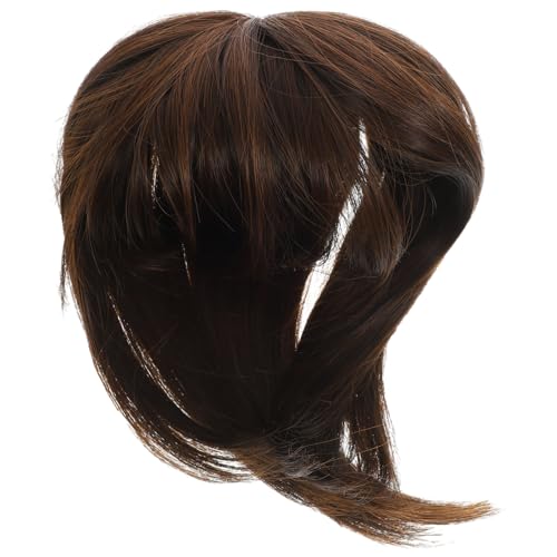 WOFASHPURET Haartopper Damen Natürliches Dünner Werdendes Haar Synthetisches Haarteil Clip Volumenperücke Hellbraun Unsichtbar für Alltag und Party von WOFASHPURET