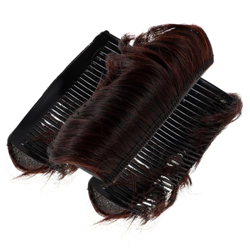 WOFASHPURET Haarvolumen Einsatz für Frauen 3 Stück Unsichtbare Haarspangen Tiefbraun für Dutt und Haarstyling Volumenverstärkung für Diskrete Looks von WOFASHPURET