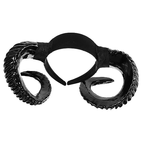 WOFASHPURET Halloween Schäferhorn Haarreif Cosplay Kopfbedeckung Komfortabel Halloween Party Foto Requisite Zubehör von WOFASHPURET