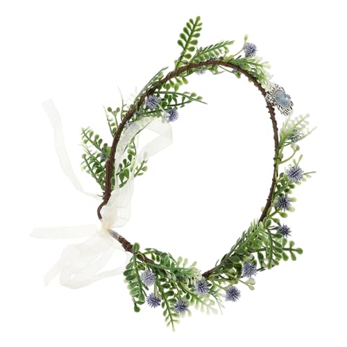 WOFASHPURET Handgefertigtes Blumenkranz Haarband mit Funkelnden Kristallen Braut Tiara für Hochzeit Cosplay und Besondere Anlässe Handgewebte Renaissance Kopfbedeckung für Frauen von WOFASHPURET