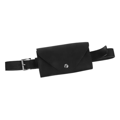 WOFASHPURET Pu Mini Gürteltasche Für Damen Schwarz Abnehmbarer Gürtel Praktische Handy-umhängetasche Für Schlüssel Lippenpflege Und Ausweise Minimalistisches Design Für Unterwegs von WOFASHPURET