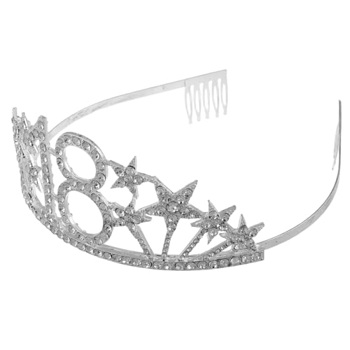 WOFASHPURET Krone Zum Geburtstag Für Mädchen Mit Strasssteinen Geburtstags-tiara Nummerierte Party-dekoration Stirnband Für Frauen Geburtstagsaccessoires von WOFASHPURET