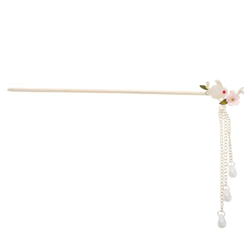 WOFASHPURET Süßer Hasen-haarpin Für Mädchen Traditionelle Chinesische Haarnadel Mit Quaste Einfaches Antikes Design Für Hanfu-frisuren Praktische Haarschmuck Für Junge Mädchen Und von WOFASHPURET