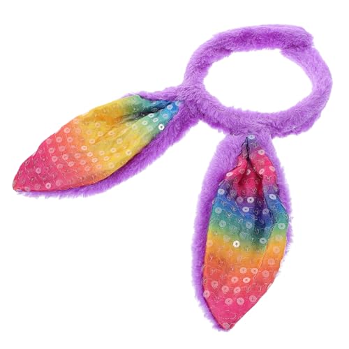 WOFASHPURET Osterhasenohren-haarreif Plüsch-stirnbänder Für Ostern-zubehör Hasenkopfbedeckungen Kostüm-stirnbänder Osterhaarbänder von WOFASHPURET