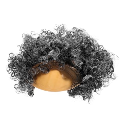 WOFASHPURET Herren Perücke mit Glatze und Locken Synthetische Hitzebeständige Perücke mit Realistischem Kopfdesign für Halloween Cosplay und Kostümpartys von WOFASHPURET