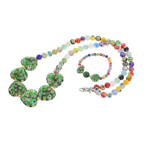 WOFASHPURET Halskette Und Armband Für Damen, Von Glas Inspirierter Schmuck Für Formelle Anlässe, Reisen Und Alltag von WOFASHPURET
