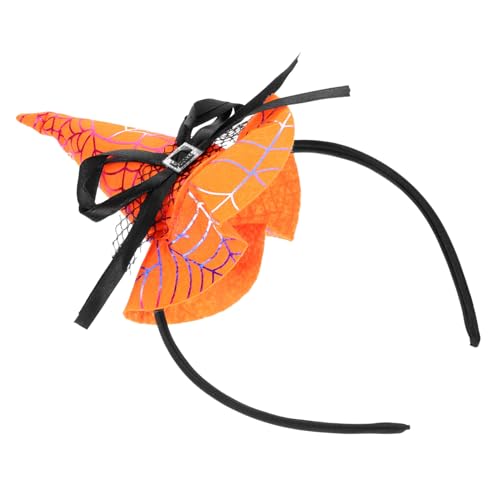 WOFASHPURET Hexenhut Haarreif Halloween Kostüm Accessoire mit Spitzem Hut Hochwertiger Haarschmuck für Karneval und Halloween Feiern für Kreative Cosplay Dekorationen von WOFASHPURET
