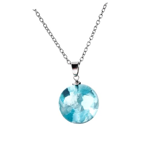 WOFASHPURET Himmel Wolken Harz Tropfen Halskette Mit Zeitgems Anhänger Für Damen Und ädchen Eleganter Schmuck Für Besondere Anlässe Und Tägliches von WOFASHPURET
