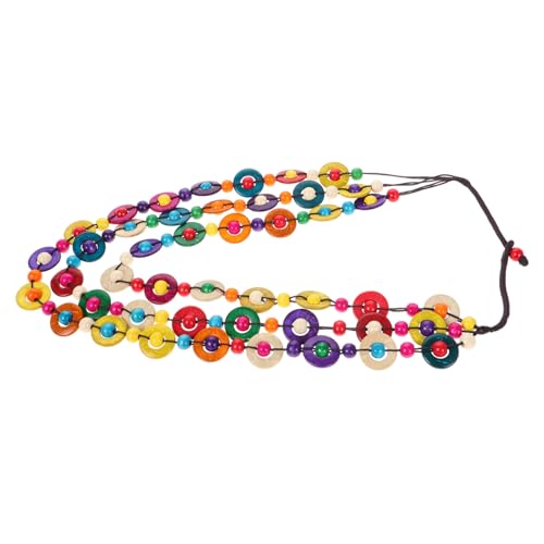WOFASHPURET Mehrreihige Boho-halskette Aus Geflochtenem Holzseil Mit Perlenanhänger Aus Kokosnussschalen Für Bunte Afrikanische Ethnische Halskette Mit Für Mädchen Und von WOFASHPURET