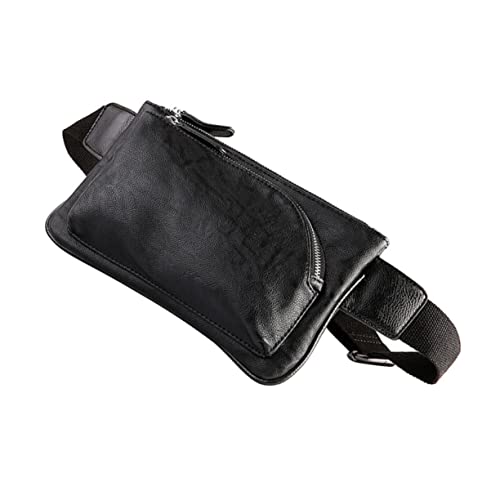 WOFASHPURET Hüfttasche Aus Pu- Für Herren Outdoor-Bauchtasche Sport-Bauchtasche Für Reisen Wandern Camping Und Klettern Schwarz von WOFASHPURET