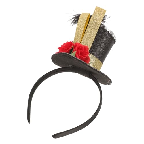 WOFASHPURET Hut-Stirnband Halloween-Zylinder-Stirnband Mini-Fascinator-Hüte fasching haarreif faschingshaareif Kleidung Top-Hat-Stirnband Haarschmuck für Frauen Schüttgut Requisiten Pelzmütze von WOFASHPURET