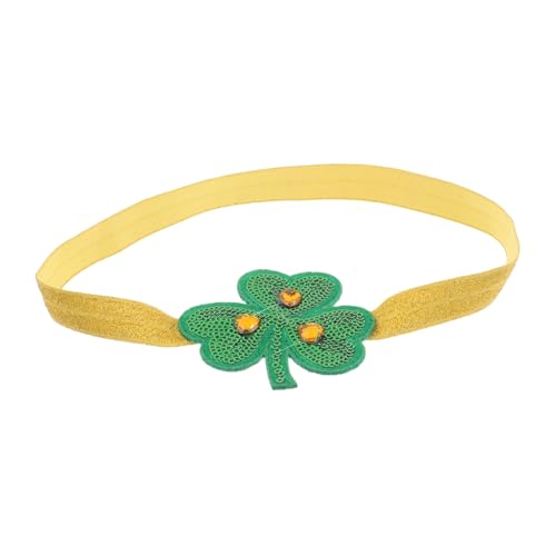 WOFASHPURET Kleeblatt-haarband Für St Patricks Day Grünes Stirnband Mit Kleeblatt-blättern Leichtes Und Bequemes Kostüm-zubehör Aus Polyester Und Pp-material von WOFASHPURET