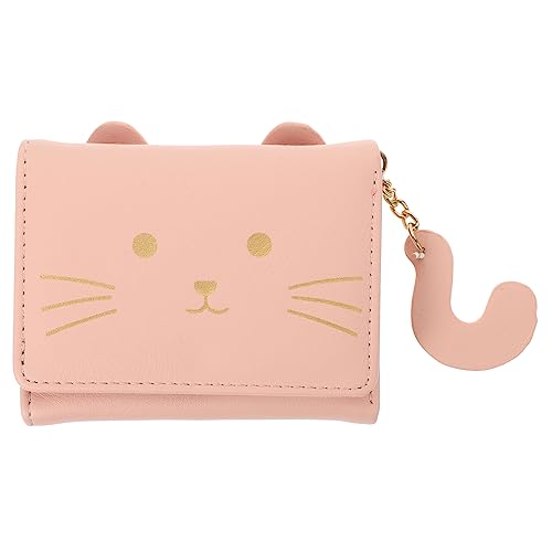 WOFASHPURET Kartenetui Für Damen Kleiner Faltbarer Geldbeutel Pu-Material Mit Münzfach Für Schule Und Alltag Süßes Cartoon-Design von WOFASHPURET