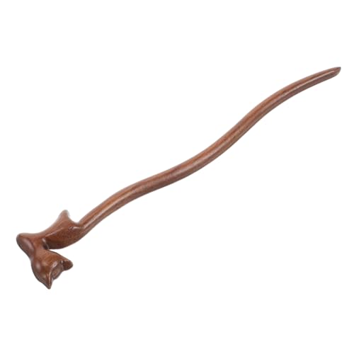WOFASHPURET Katzenhaarnadel aus Holz Retro Haarnadel im Chinesischen Stil Handgefertigter Haarstab mit Langem für Damen Haaraccessoire von WOFASHPURET