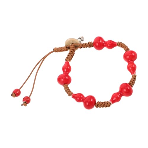 WOFASHPURET Keramikperlen Armband Wu Lou Glücksbringer Feng Shui Schmuck für Damen Herren Traditionelles Flaschenkürbis Design Stilvoller Glücksbringer für Alltag und Besondere Anlässe von WOFASHPURET