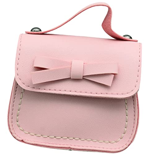 WOFASHPURET Umhängetasche Für Kinder Tasche Mit Schleife Taschengriffe Mini-geldbörse Geldbeutel Für Jugendliche Mädchen Bowknot-Tasche Taschen Geschenke Kleinkind Pu-Leder Kleine Handtasche von WOFASHPURET