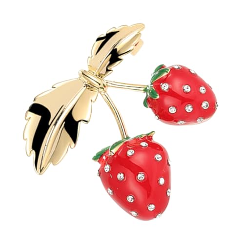 WOFASHPURET Erdbeer Brosche Für Damen Stilvolle Anstecknadel Kupfer Mit Zirkonia Für Kleidung Schals Und Taschen Sicheres Design Nicht Leicht Zu Verlieren Perfektes Für Familie Und Freunde WOFASHPURET Erdbeer Brosche Für Damen Stilvolle Anstecknadel Kupfer Mit Zirkonia Für Kleidung Schals Und Taschen Sicheres Design Nicht Leicht Zu Verlieren Perfektes Für Familie Und Freunde von WOFASHPURET