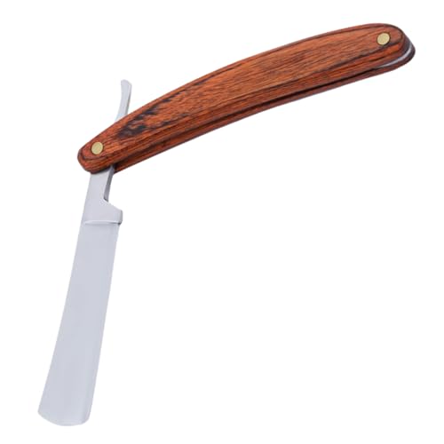 WOFASHPURET Rasierapparat Mit Stahlrasierer Holzgriff Faltbar Für Einfache Rasur Für Salon Und Heimgebrauch von WOFASHPURET