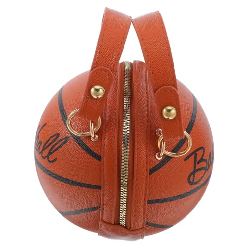 Basketball-förmige Umhängetasche，Basketball Shoulder Bag for Women, Football Tote BagsModische Pu-handtasche Für Damen Kleine Runde Schultertasche Für Freizeit Shopping Und Partys von WOFASHPURET