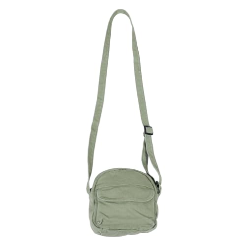 WOFASHPURET Kleine Canvas Umhängetasche Damen Verstellbarer Schultergurt Straprobust Mini Geldbörse Reise Handy Wallet Organizer Für Alltag Und Reisen von WOFASHPURET