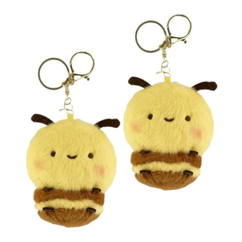 WOFASHPURET Entzückende Biene Plüsch Schlüsselanhänger Puppe Spielzeug Für Jungen Und Mädchen Stofftier Schlüsselanhänger Mädchen Spielzeug Party Favor von WOFASHPURET