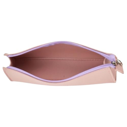 WOFASHPURET Kosmetiktasche Damen PU Leder Makeup Tasche mit Reißverschluss Große Kapazität Multifunktional für Kosmetik und Schulbedarf Tragbare Aufbewahrungstasche Rosa von WOFASHPURET