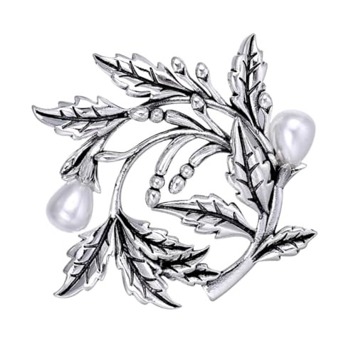 WOFASHPURET Kranz Brosche punk style pearl brooch cosplay kostüm nachthemd pajamas pjs Blumengirlande Schal Brosche Kleidungsabzeichen Frauen Reversnadel Perle Stift Zubehör Fräulein von WOFASHPURET