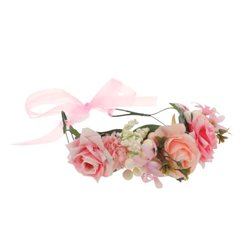 WOFASHPURET Kranz Haarschmuck Feenkrone Blumenkronen Stirnband Für Blumenhaarkranz Für Frauen Haarblumen Feenkopfschmuck Blumenkranz Fräulein Polyester Blüte Europäisch Und Amerikanisch von WOFASHPURET