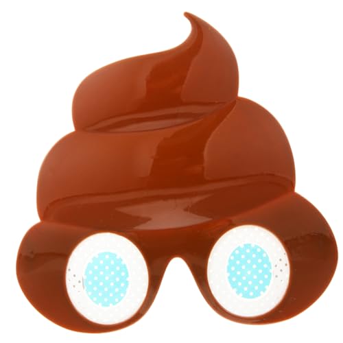 WOFASHPURET Kreative Poop Brille Neuheits Sonnenbrille Verrückte Sonnenbrille Party Brille Hawaiianische Sonnenbrille Lustige Sonnenbrille Damen Erwachsene Sonnenbrille 90Er Jahre von WOFASHPURET