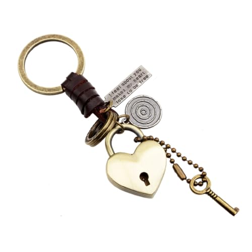 WOFASHPURET Herz Schlüsselanhänger Aus Kreatives Herzanhänger Design Für Taschen Autoschlüssel Handys Hochwertige Accessoire Für Frauen Als Für Besondere Anlässe Bronze von WOFASHPURET