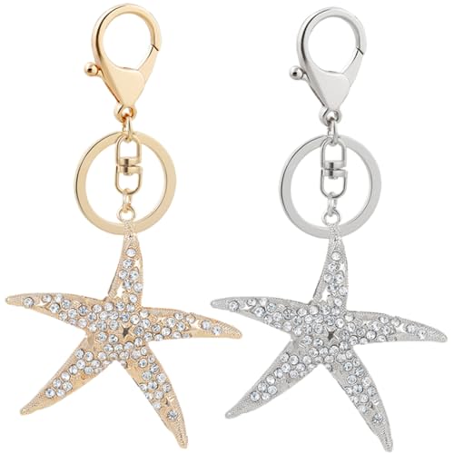 WOFASHPURET Schlüsselanhänger Mit Pentagramm Seestern Schlüsselanhänger Strass- Strand WOFASHPURET Schlüsselanhänger Mit Pentagramm Seestern Schlüsselanhänger Strass- Strand von WOFASHPURET