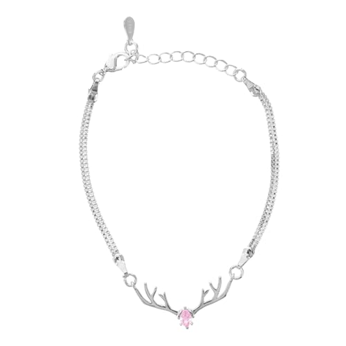 WOFASHPURET Kreatives Armband mit Hirschgeweih Anhänger Stil Langlebig und Attraktiv Damen Schmuck für Weihnachten Party und Geschenkidee von WOFASHPURET