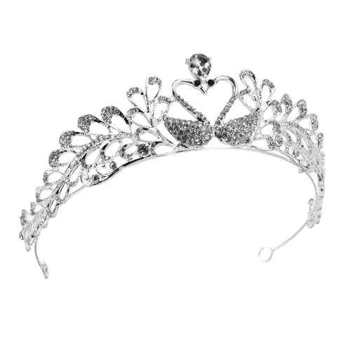WOFASHPURET Kristallkrone Für Bridal Kopfschmuck Silber Tiara Hochzeit Feentiara Tiarakrone Für Frauen Brauttiara Haar-accessoire Silber von WOFASHPURET