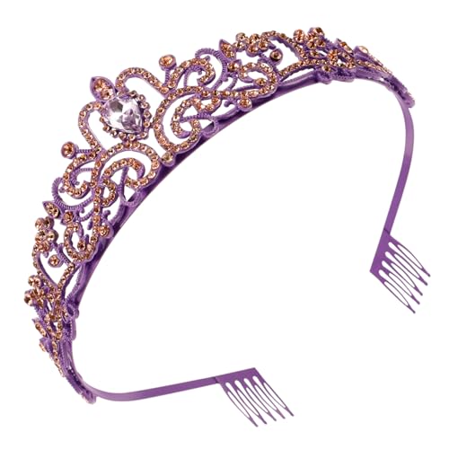 WOFASHPURET Kristallkrone princess crown hochzeit haarschmuck Prinzessinnen-Tiara-Stirnband Strass-Tiara-Krone Haarband Haarschmuck für die Hochzeit Geburtstagsaccessoires für Frauen Barock- von WOFASHPURET