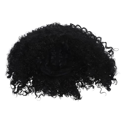 WOFASHPURET Kurz Afro Locken Perücke Damen Schwarz Leichte Synthetische Kurzhaarperücke Atmungsaktiv Strapazierfähig Modisch für Cosplay Kostümpartys Tägliches Tragen Komfortabel und Langlebig von WOFASHPURET